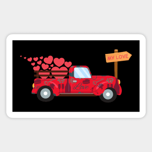 Cute car valentines day Magnet